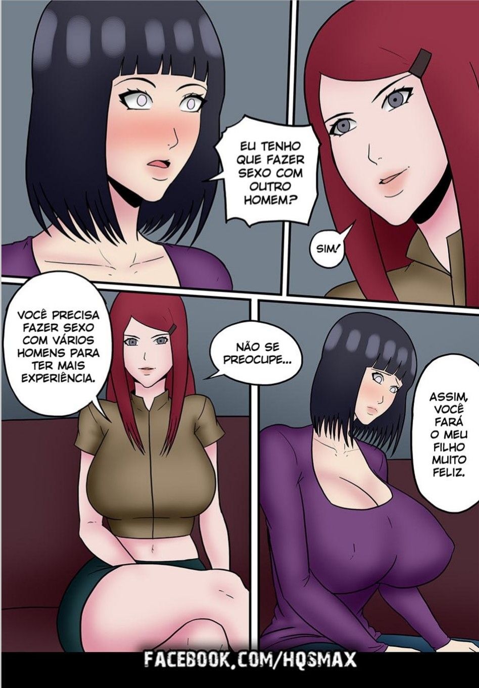 Quadrinhos eróticos - Hinata em aula de sexo